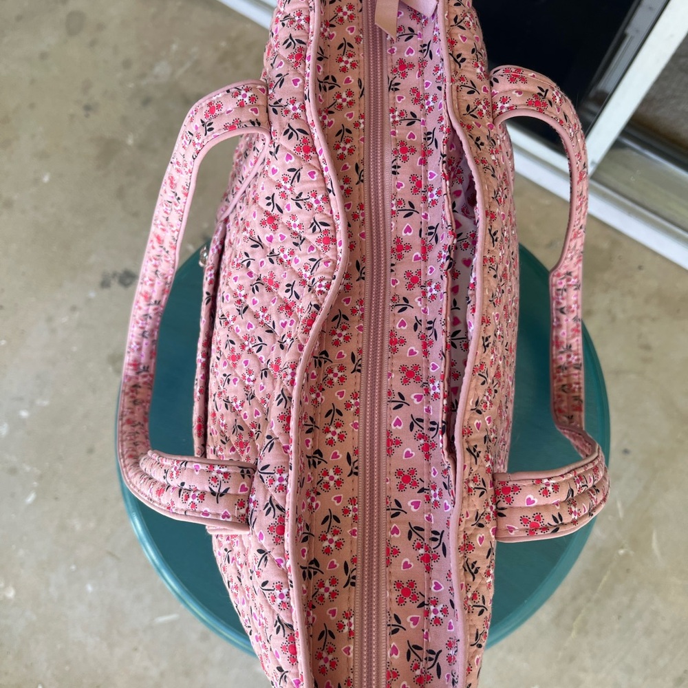 Vera Bradley Large Vera Tote in Sweethearts and Flowers - Picture 7 of 10